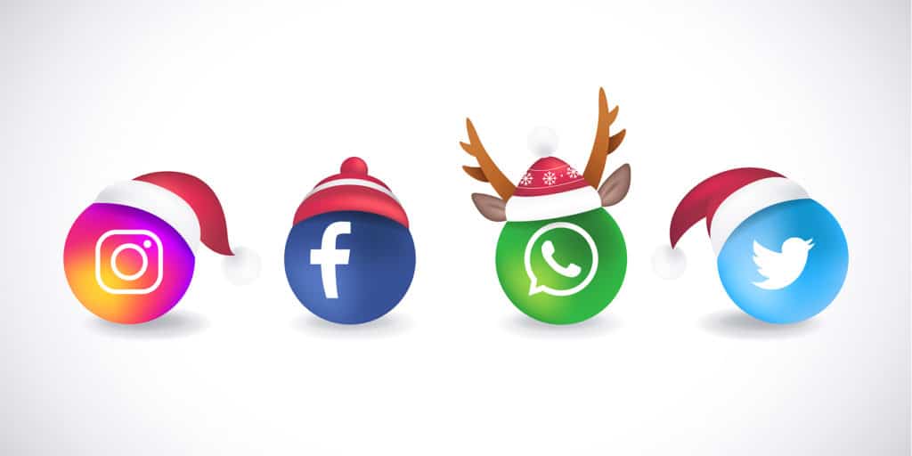 redes sociales navideñas